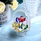 Colorful Crystal Flower Basket Figurine – Glass Flower with Rotating Base for Home, Table & Gift Decor